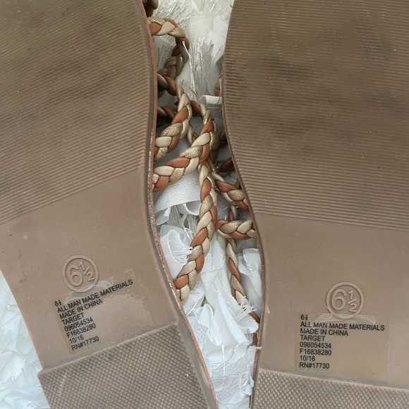 Tan braided sandal - Picture 2 of 2